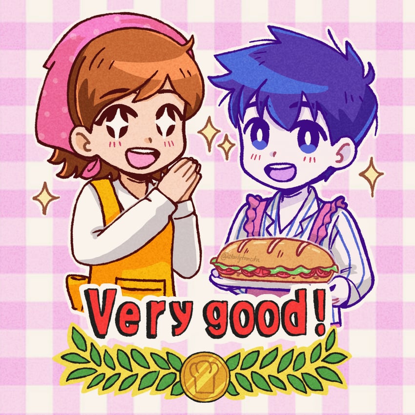 hero and mama (omori and 1 more) drawn by starlyfnnctn