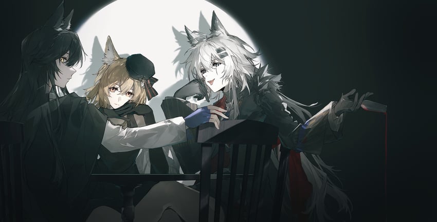 texas, lappland, texas the omertosa, sora, and lappland the decadenza (arknights) drawn by cheonyeon-hi