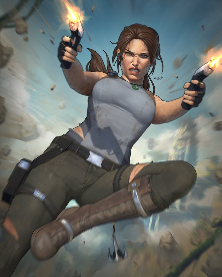 lara croft (tomb raider and 1 more) drawn by dalejomej