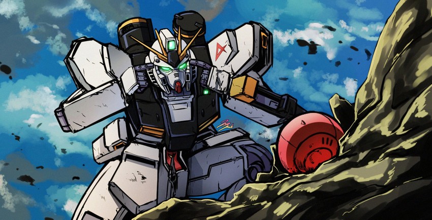 nu gundam (gundam and 2 more) drawn by jazz_jack