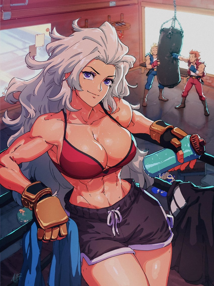 marian kelly, billy lee, and jimmy lee (kunio-kun series and 3 more) drawn by david_liu
