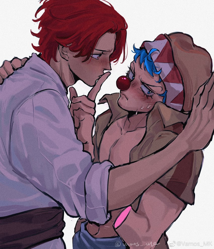 shanks and buggy the clown (one piece) drawn by vamos_mk