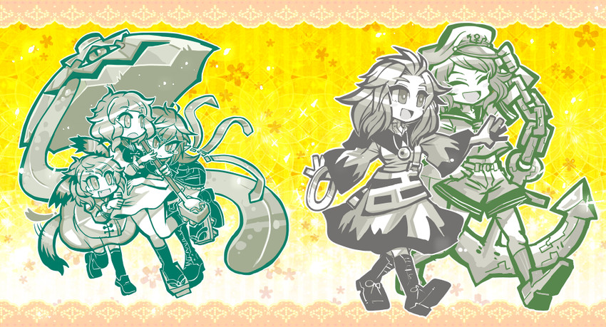 tatara kogasa, houjuu nue, murasa minamitsu, kumoi ichirin, and kasodani kyouko (touhou) drawn by yt_(wai-tei)