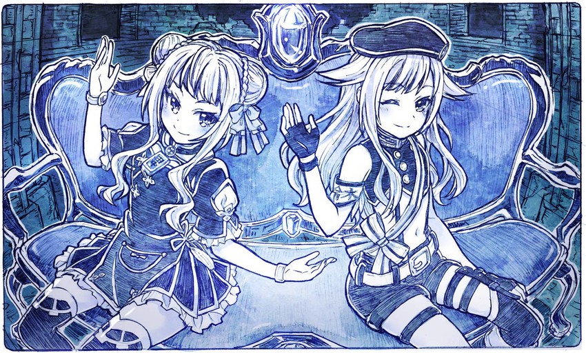 tanaka hime and suzuki hina (himehina channel) drawn by sakino_shingetsu