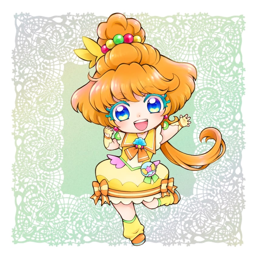ichinose minori and cure papaya (precure and 1 more) drawn by aizen_(syoshiyuki)
