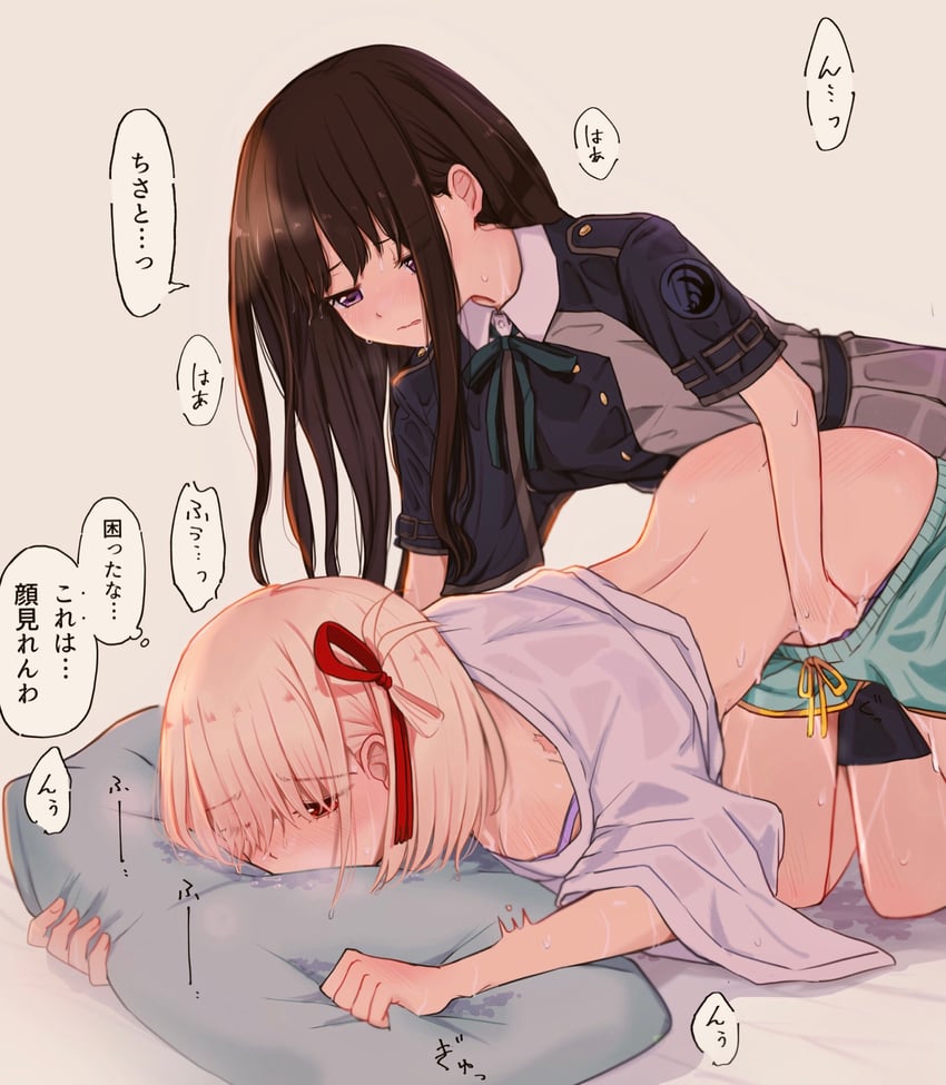 nishikigi chisato and inoue takina (lycoris recoil) drawn by futaba_(rei-futaba)
