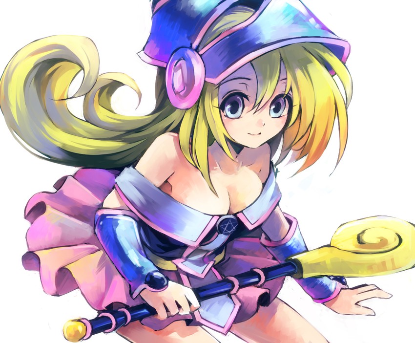 dark magician girl (yu-gi-oh!) drawn by 74_(teduka)