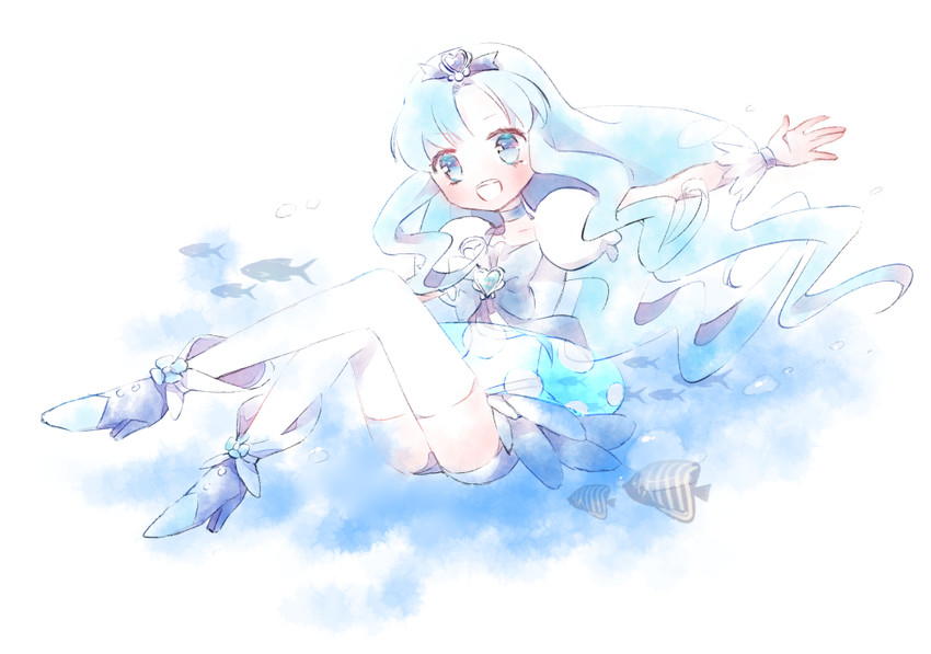 kurumi erika and cure marine (precure and 1 more) drawn by lacolon