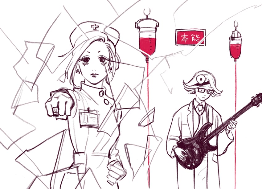 shiina ringo, zakuro custard, and lynch fullbokko (hunter x hunter) drawn by bella_scottland