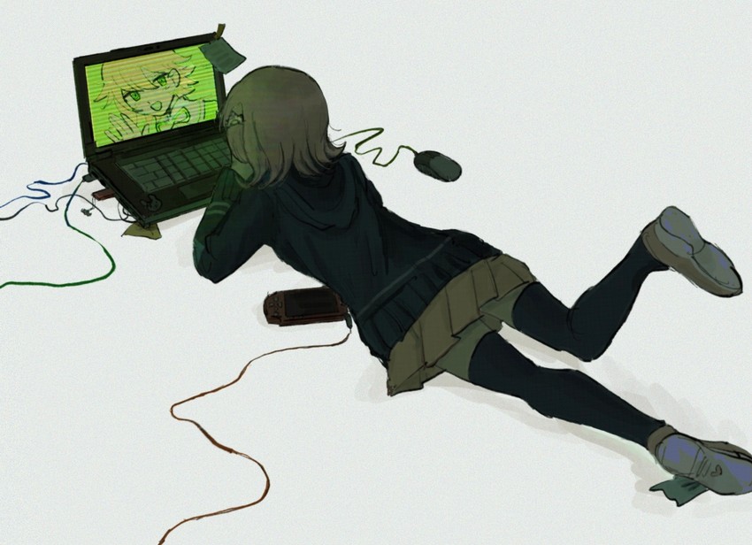 nanami chiaki, fujisaki chihiro, and alter ego (danganronpa and 3 more) drawn by sema_(vivaviva_02)