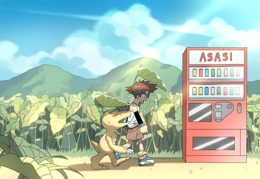 yagami taichi and agumon (digimon and 1 more) drawn by roseepdl2