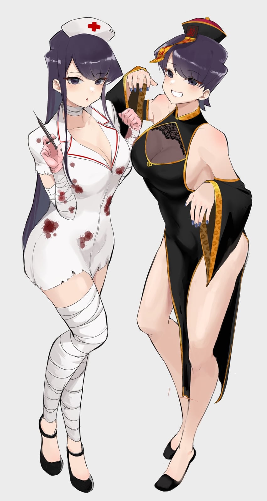 komi shouko and komi shuuko (komi-san wa komyushou desu) drawn by ayatak0517