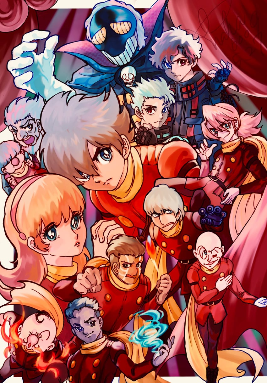 francoise arnoul, shimamura joe, jet link, albert heinrich, ivan whisky, and 7 more (cyborg 009) drawn by yanaka_6009