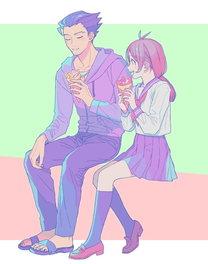 phoenix wright and trucy wright (ace attorney) drawn by ouse_(otussger ...