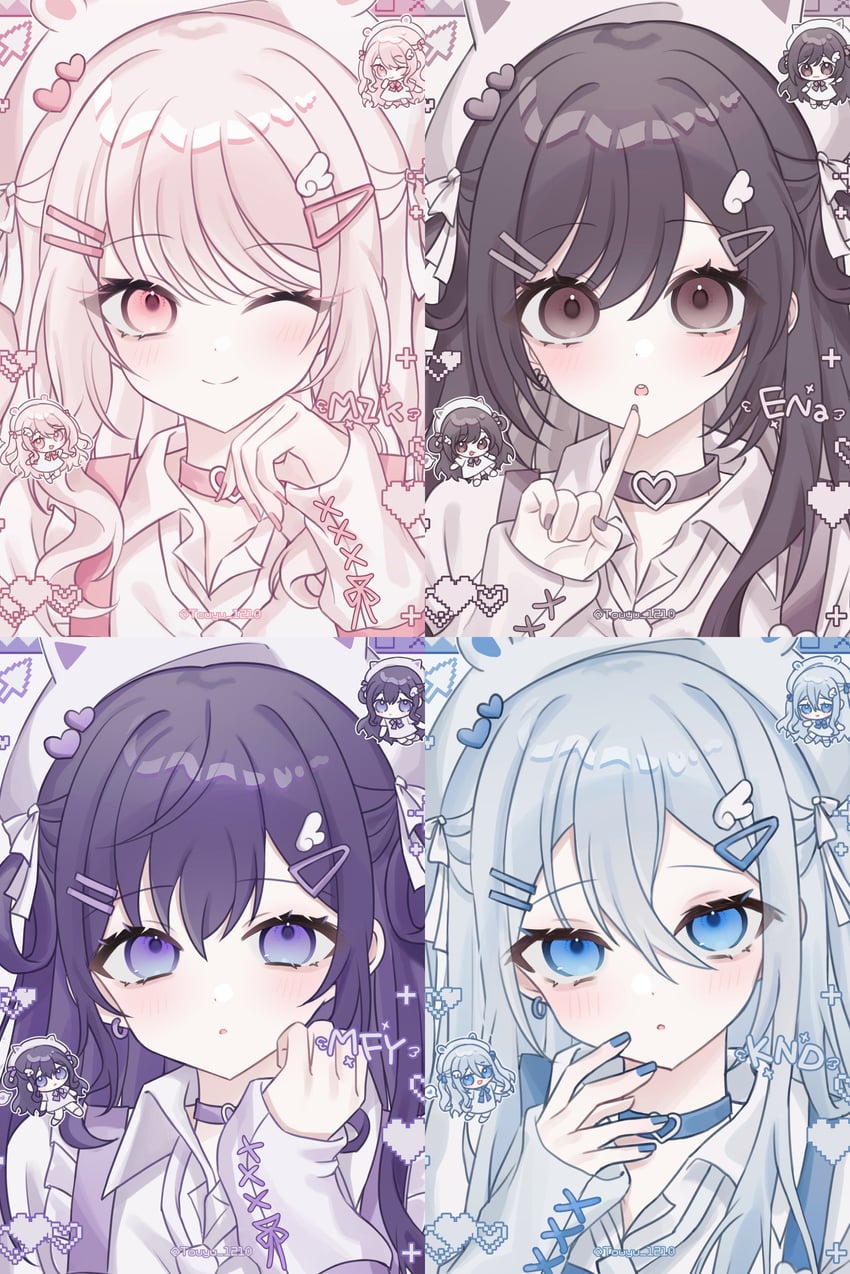 asahina mafuyu, shinonome ena, akiyama mizuki, and yoisaki kanade (project sekai) drawn by touyu_1210