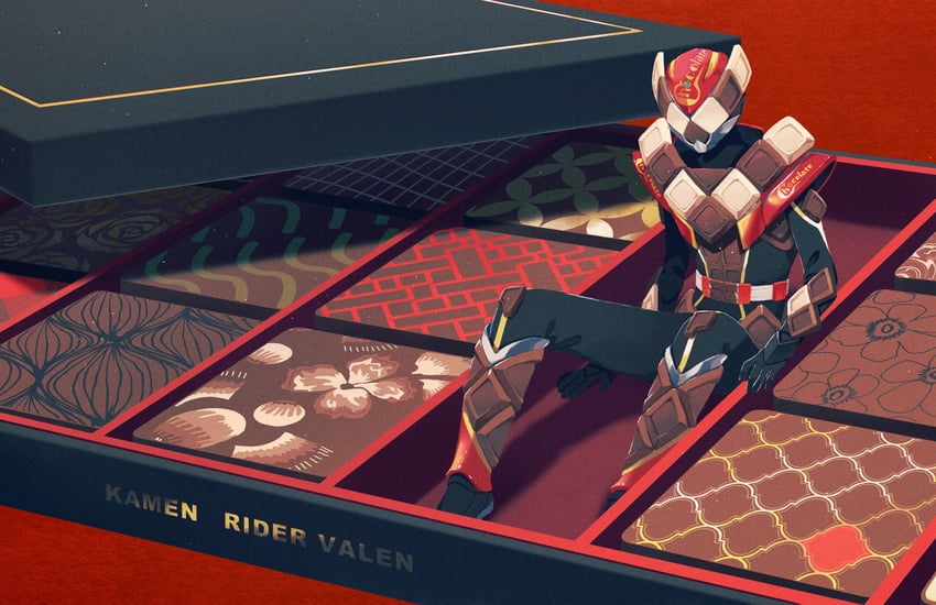 kamen rider valen (kamen rider and 1 more) drawn by ankoankoazuki