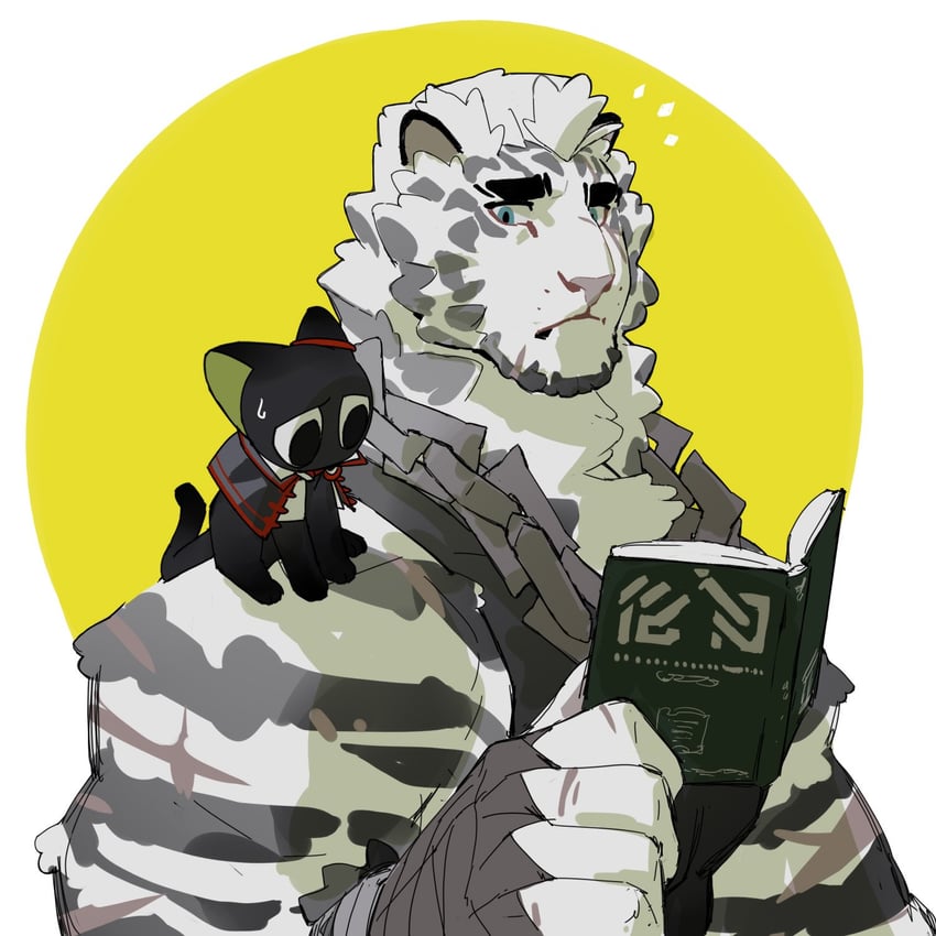 mountain and luo xiaohei (arknights and 1 more) drawn by wincalblanke