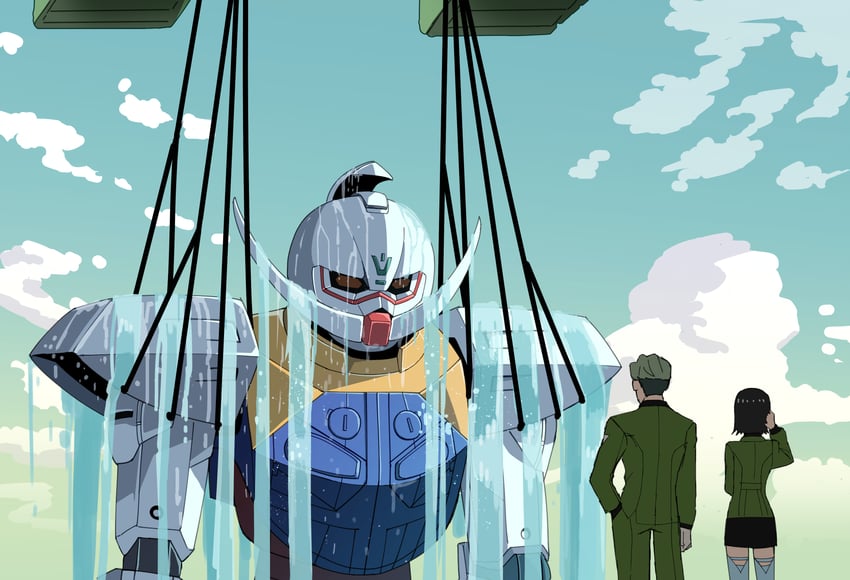 challia bull, turn a gundam, and comoli harcourt (gundam and 2 more) drawn by nkeo
