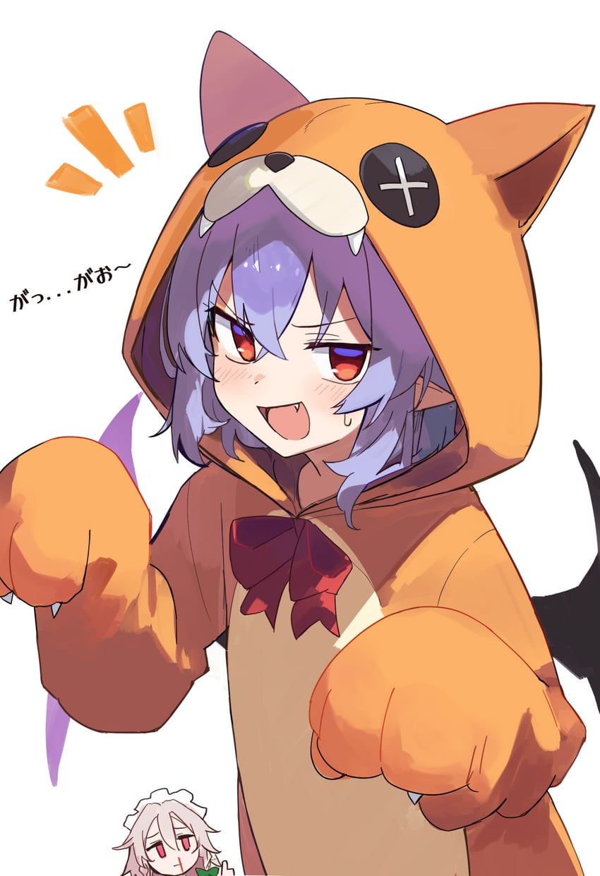 remilia scarlet and izayoi sakuya (touhou) drawn by ririo_(mitsumatario)