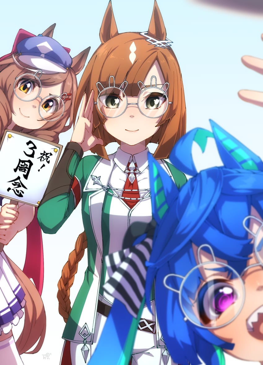 twin turbo, matikane tannhauser, and ikuno dictus (umamusume) drawn by thin_(suzuneya)