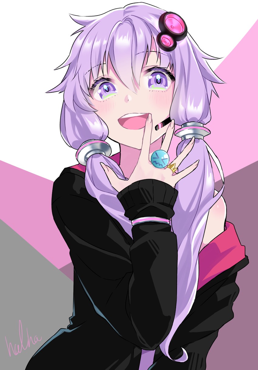 yuzuki yukari (vocaloid and 1 more) drawn by halha_20
