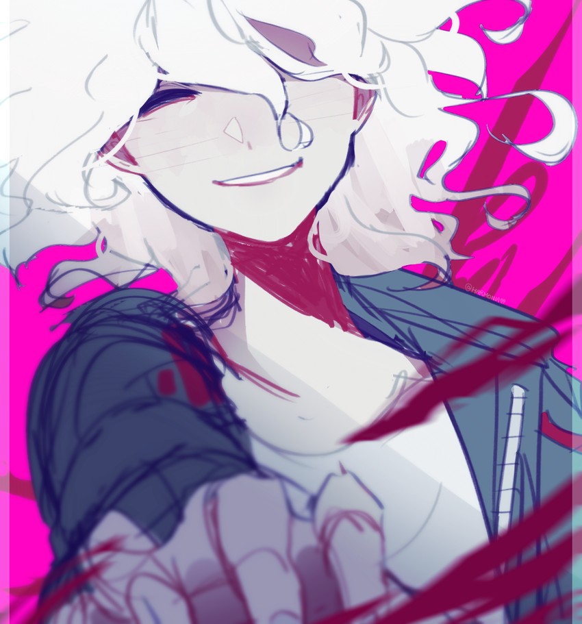 komaeda nagito (danganronpa and 1 more) drawn by flavia_(harmonia)