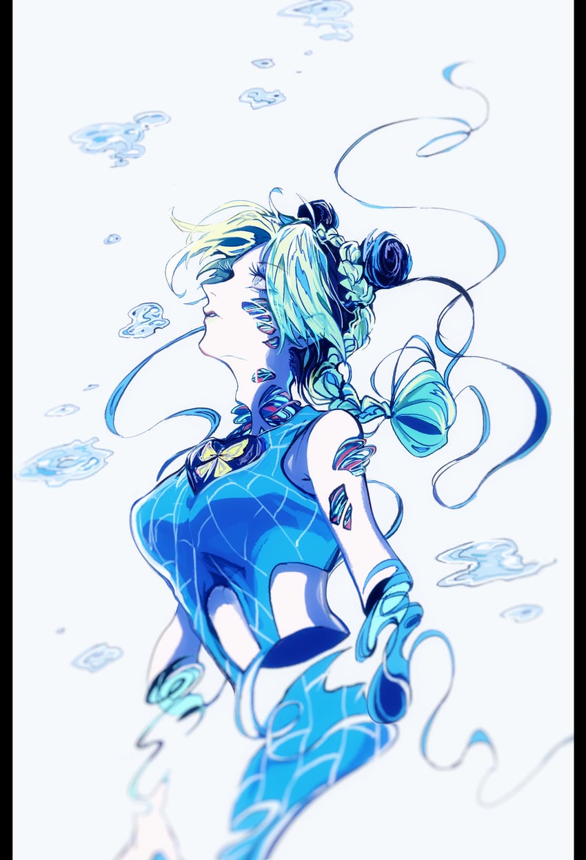 kujo jolyne (jojo no kimyou na bouken and 1 more) drawn by mizudama