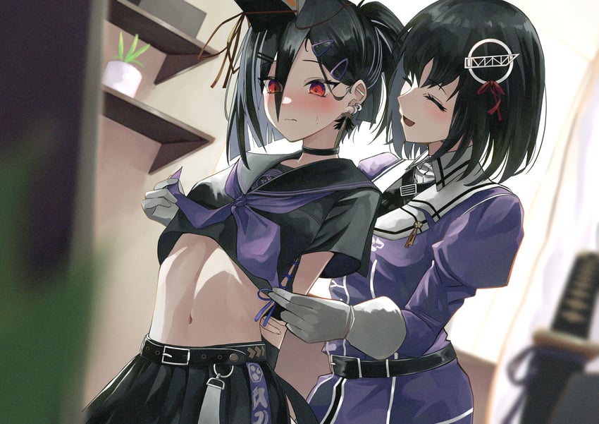 haguro kai ni and haguro (kantai collection and 1 more) drawn by arisugawa_bii