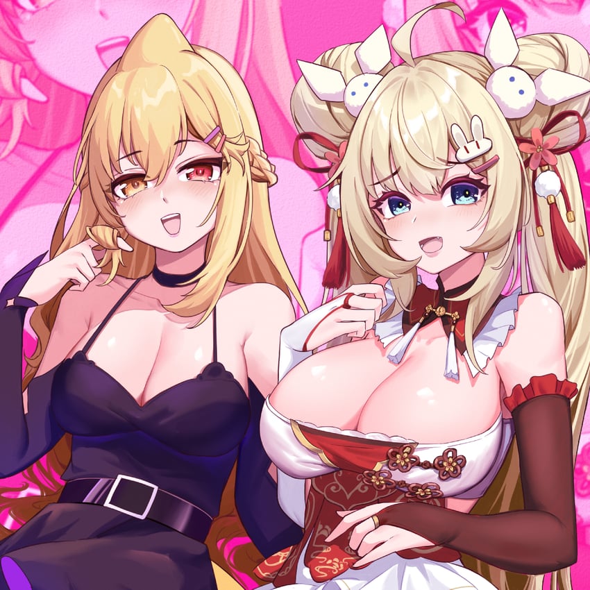 kaofish and c chan (indie virtual youtuber) drawn by hpapo