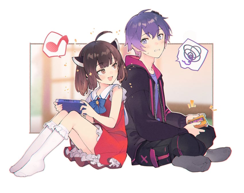touhoku kiritan and yuzuki yukari's younger twin brother (voiceroid) drawn by shirinda_fureiru