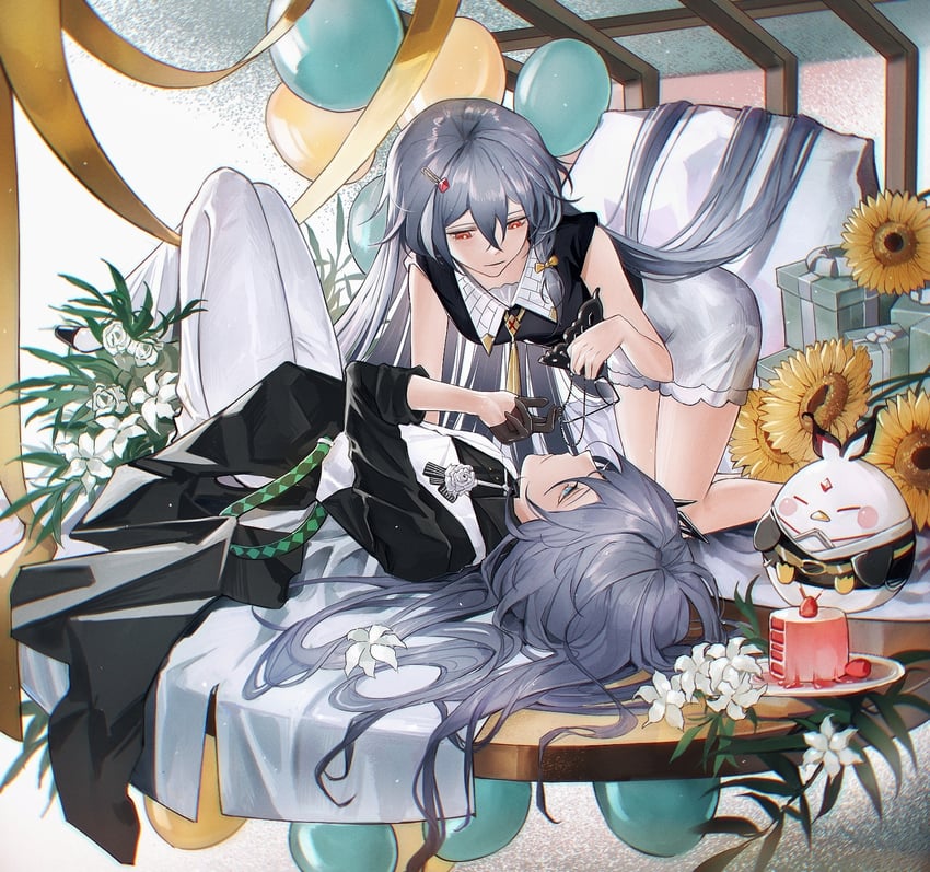 fu hua and herrscher of sentience (honkai and 1 more) drawn by hana967531