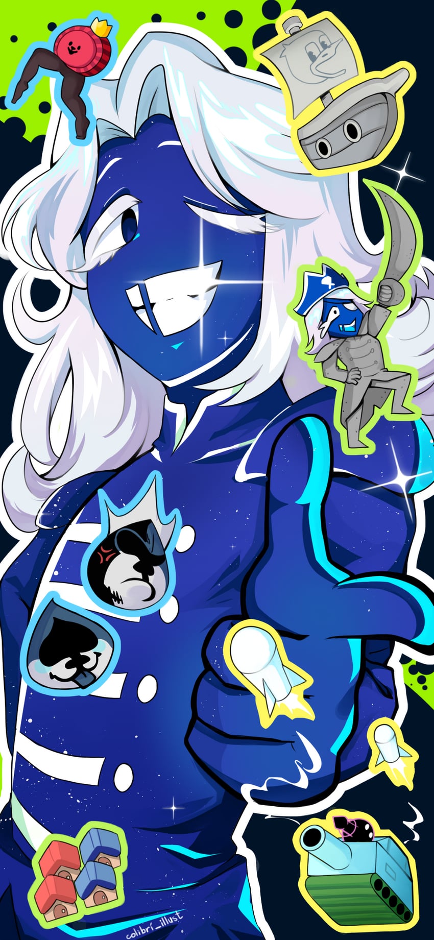 lancer, rouxls kaard, berdly, and c. round (deltarune) drawn by shoopuf