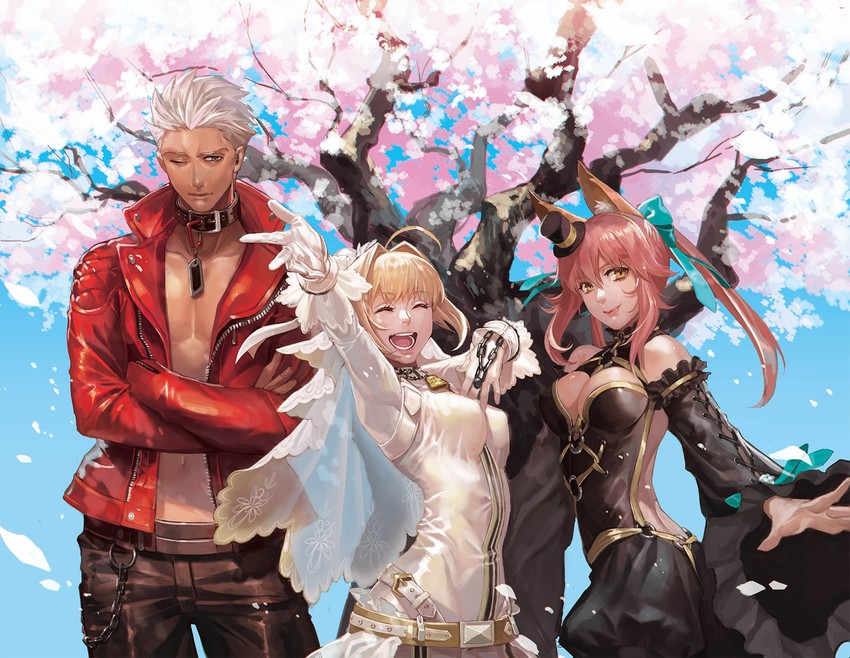 tamamo, tamamo no mae, nero claudius, and archer (fate and 3 more) drawn by jakojakojako