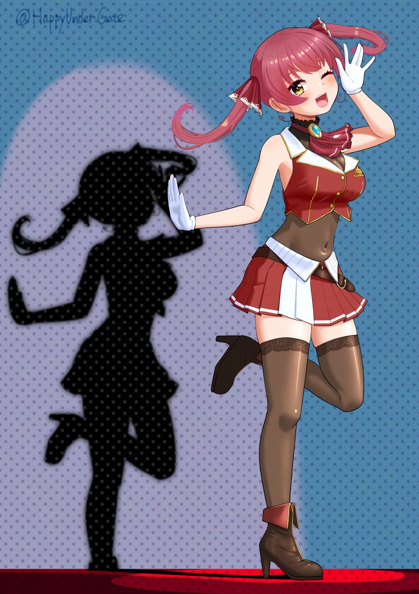 houshou marine (hololive) drawn by happyundergate