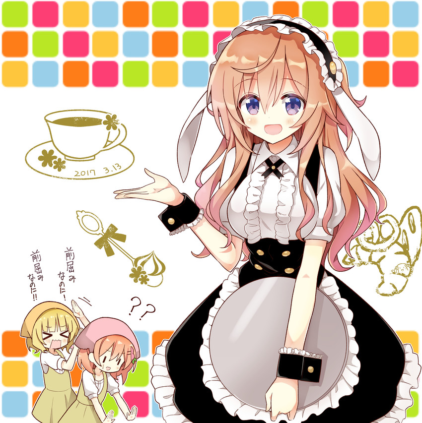 hoto cocoa, kirima syaro, and hoto mocha (gochuumon wa usagi desu ka?) drawn by nanakusa_amane