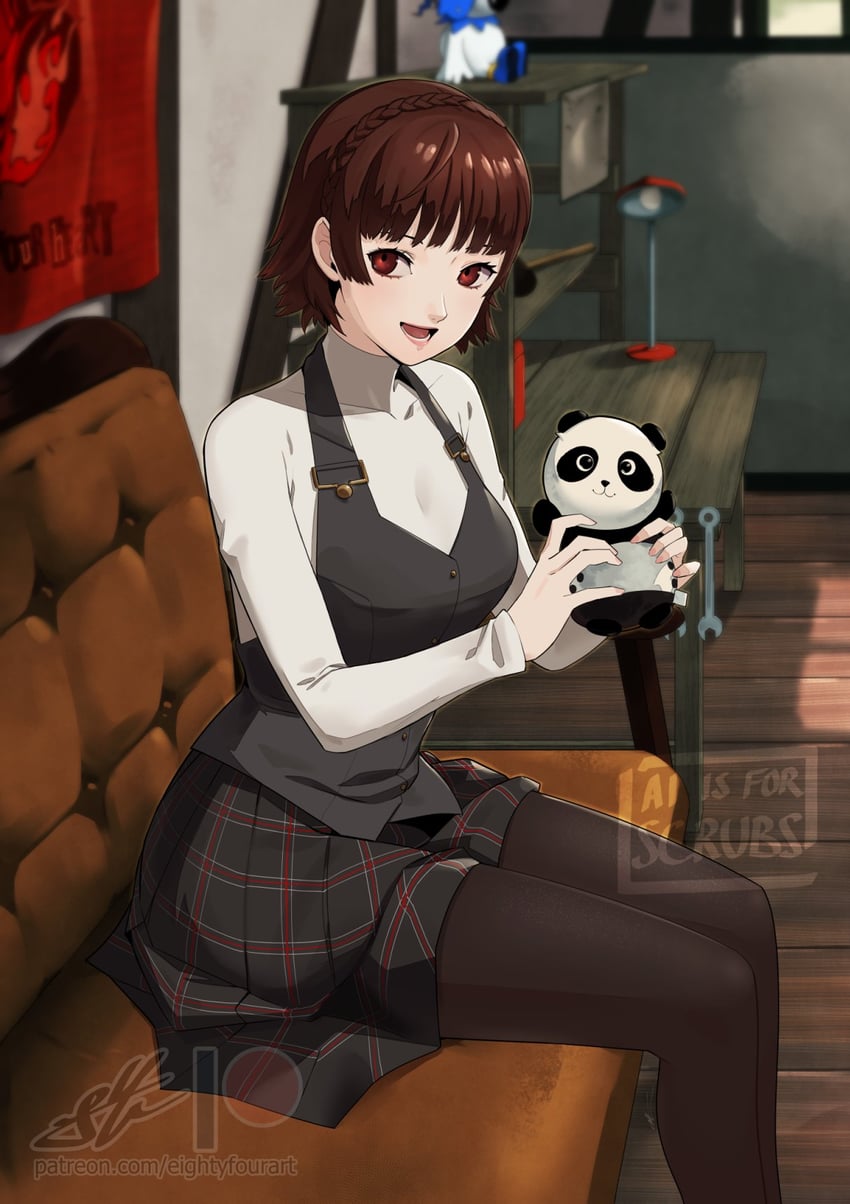 niijima makoto and jack frost (persona and 1 more) drawn by eightyfourart