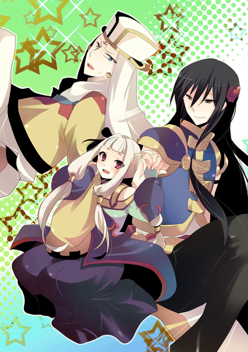 tianzi, li xingke, and gao hai (code geass) drawn by kurohara_yuu