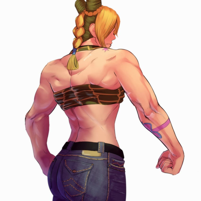 kujo jolyne and leanbeefpatty (jojo no kimyou na bouken and 1 more) drawn by artigor