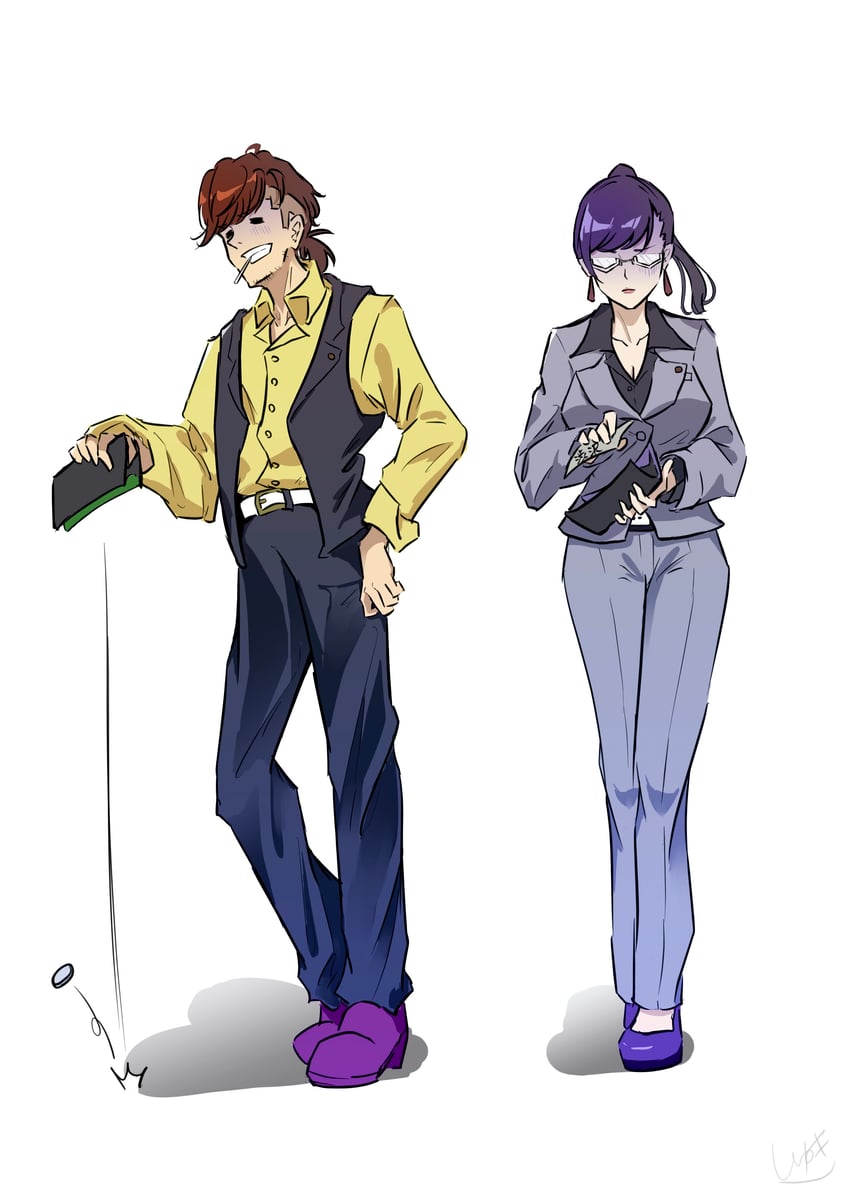 trainer, team spica's trainer, and toujou hana (umamusume) drawn by naegi_happy