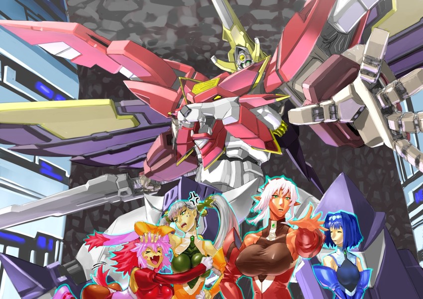 seraphita, tolone, dominia yizkor, kelvena, and g-elements (xenogears) drawn by urara_(urara-nya)