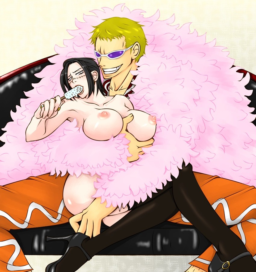 donquixote doflamingo and crocodile (one piece) drawn by kure_miyatsuko