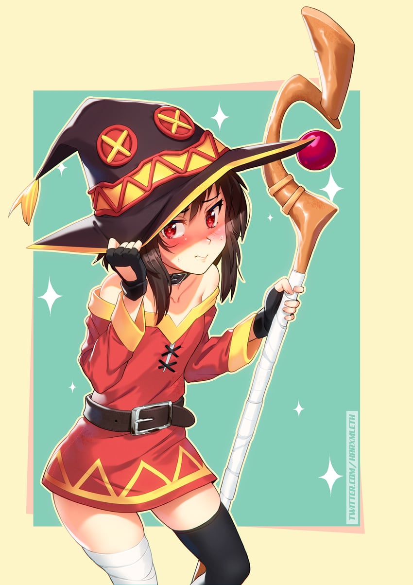 megumin (kono subarashii sekai ni shukufuku wo!) drawn by mleth