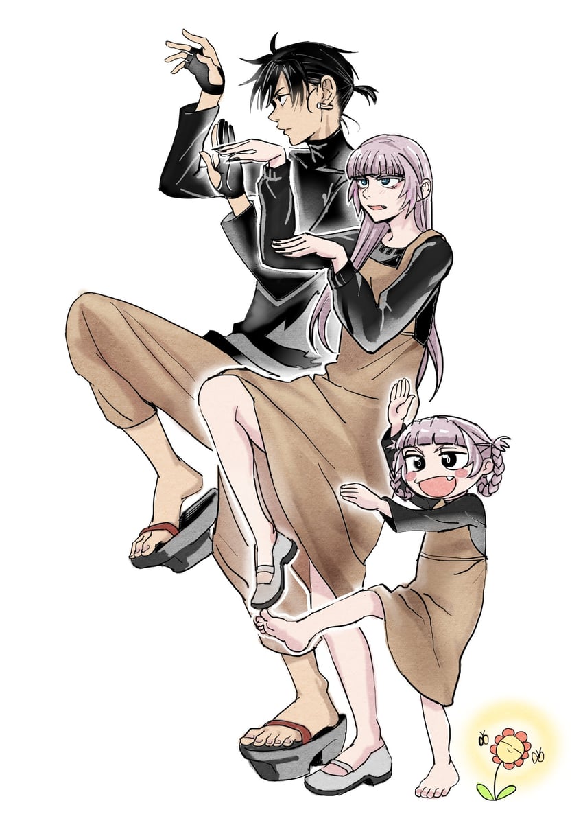 nanakusa nazuna and yamori kou (yotsubato! and 1 more) drawn by reiquant
