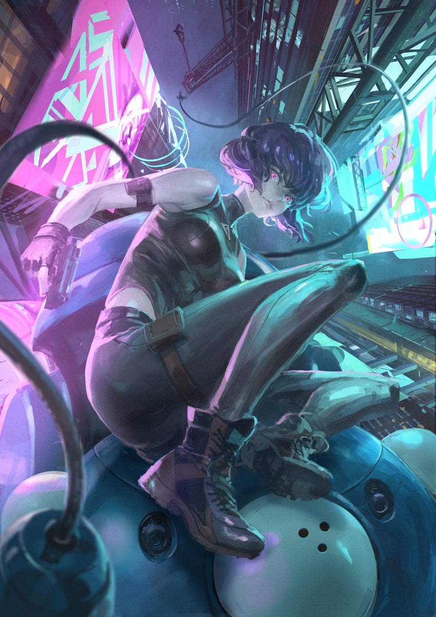 kusanagi motoko (ghost in the shell and 1 more) drawn by chen_yue