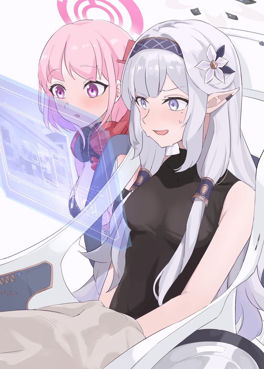 himari and eimi (blue archive) drawn by feza_chen_(ushaku)