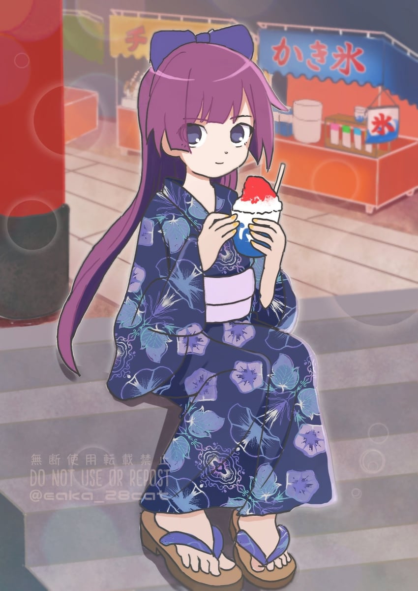 senjougahara hitagi (monogatari) drawn by cotton_1186