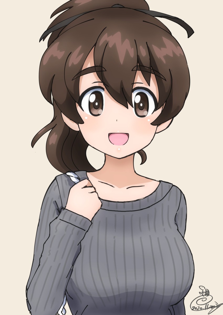 koyama yuzu (girls und panzer) drawn by bukkuri
