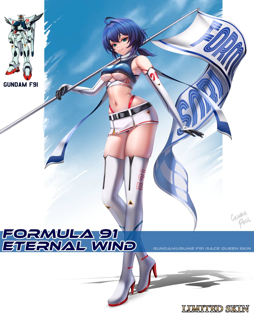 f91 gundam (gundam and 1 more) drawn by caiman_pool
