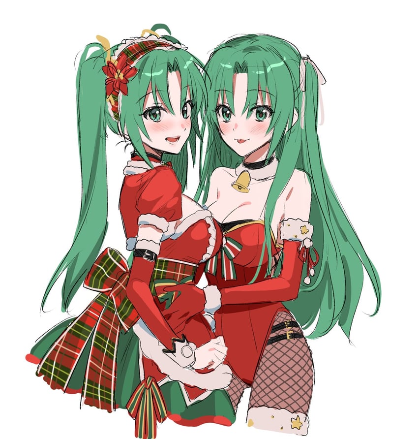 sonozaki mion and sonozaki shion (higurashi no naku koro ni) drawn by nonanonnon6u6