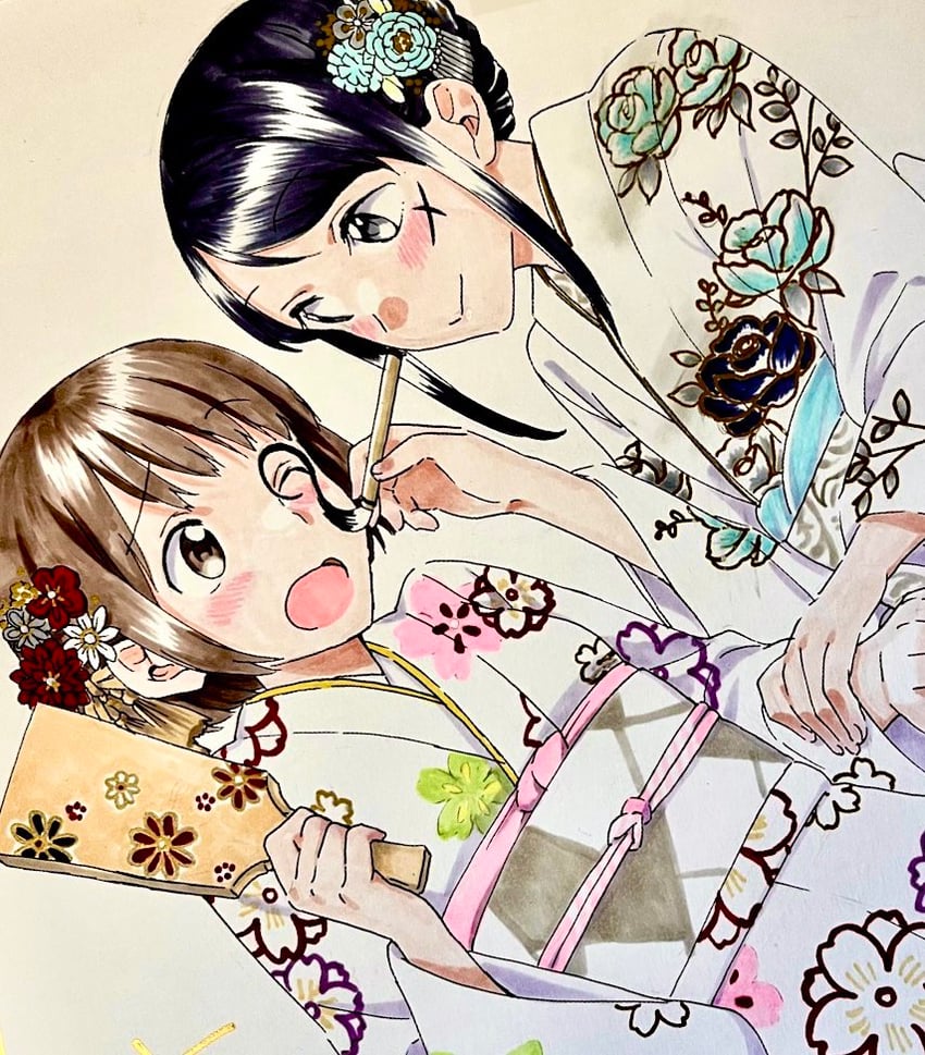 moritani misuzu and murakami haruka (fragtime) drawn by sato_(99yen_kin'itsu)